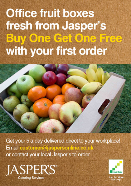 Jasper's office fruit boxes